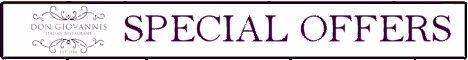 CLICK HERE for special offers at Don Giovannis Manchester