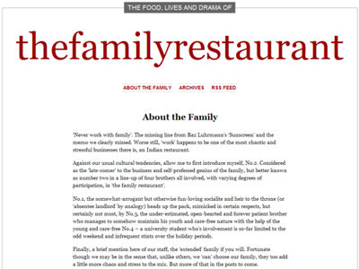The Family Restaurant blog