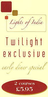 click here for special offers at Lights Of India
