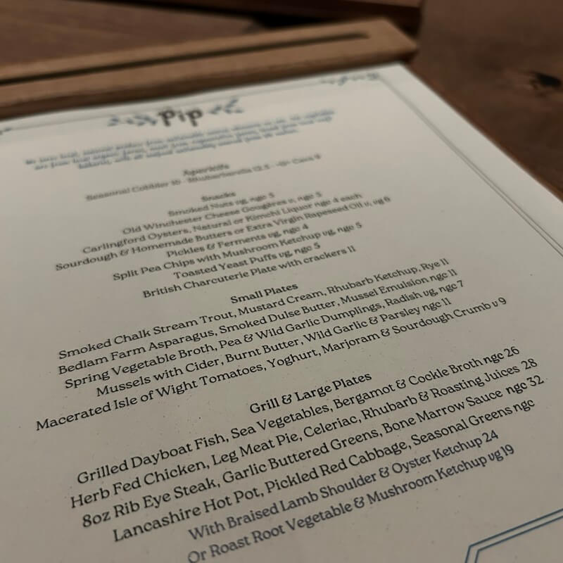 Pip - Menu Preview May 2025