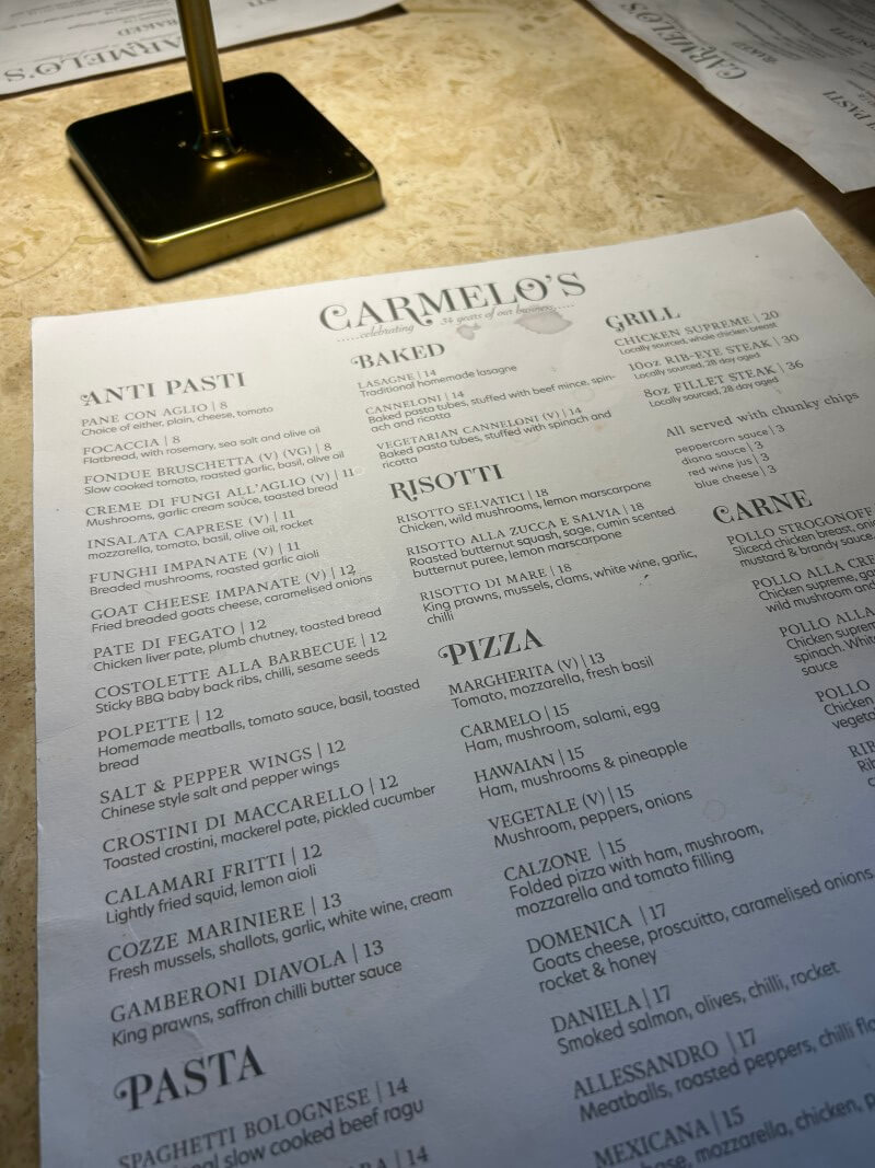 Carmelos May 2026