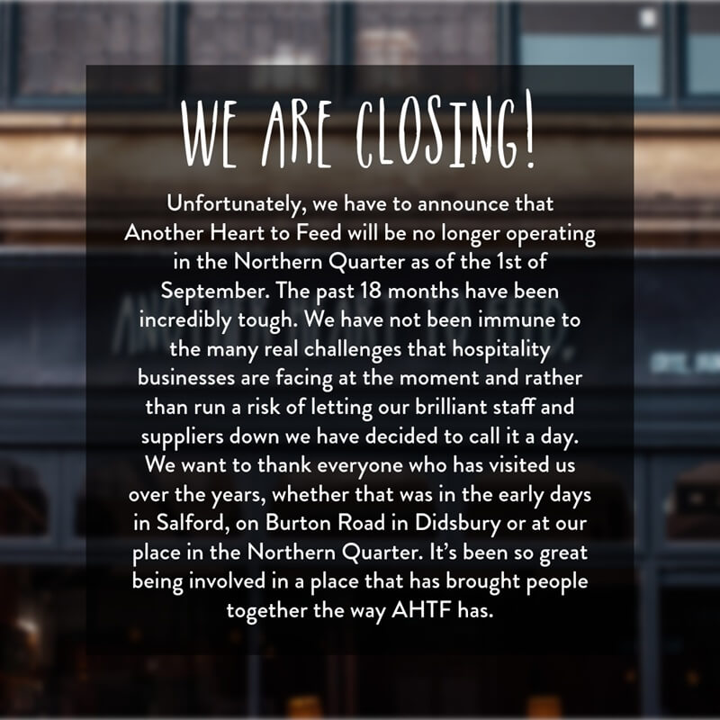 Manchester restaurants - Another Heart To Feed